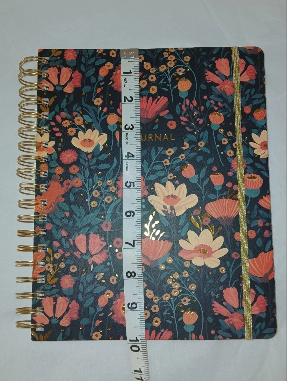 Floral Hardcover Wirebound Journal With 2 Pockets James Burke